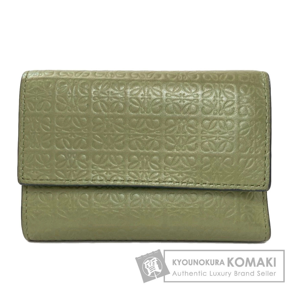 Loewe Repeat Trifold Wallet Tri fold coin purse Calfskin